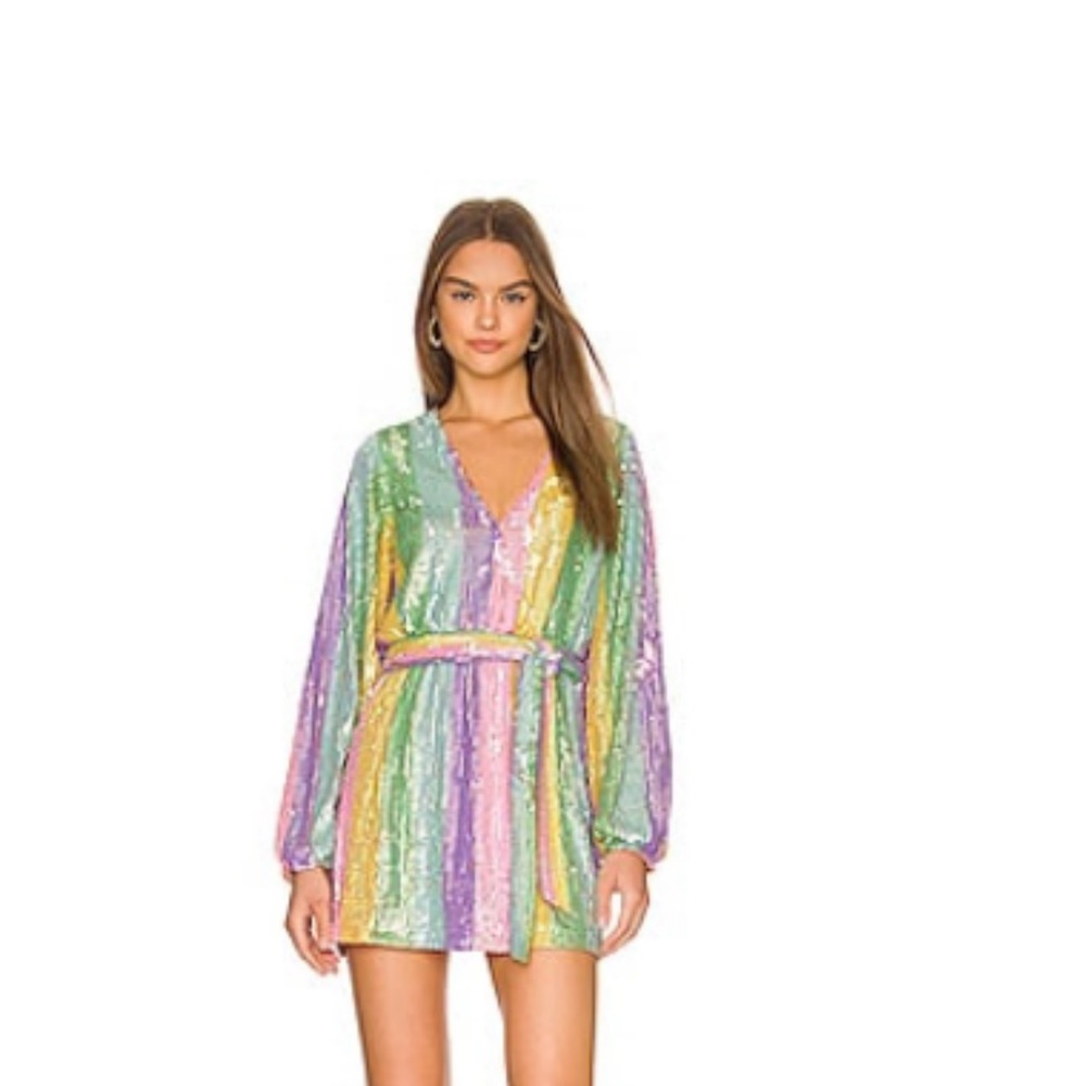 WEAR ME OUT DRESS IN RAINBOW STRIPE